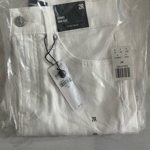 Express White High-Rise Skinny Jeans